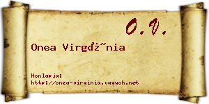 Onea Virgínia névjegykártya